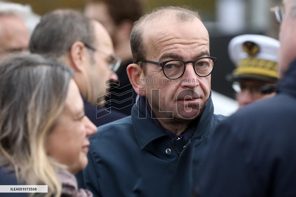 Commemorations of the Armistice, ending WWI ceremony at the Arc de Triomphe - Paris
