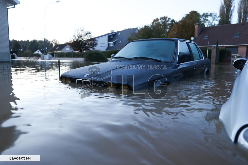 Flooding in the town of Arques - Pas-de-Calais