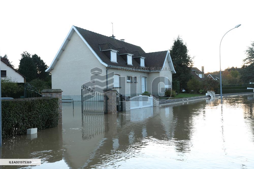 Flooding in the town of Arques - Pas-de-Calais