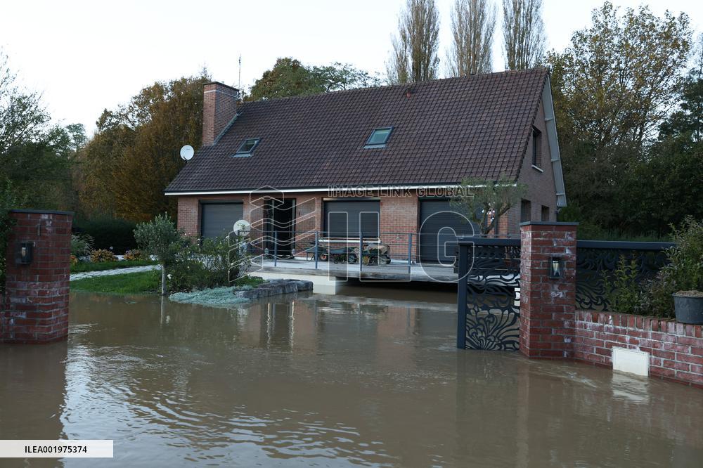 Flooding in the town of Arques - Pas-de-Calais