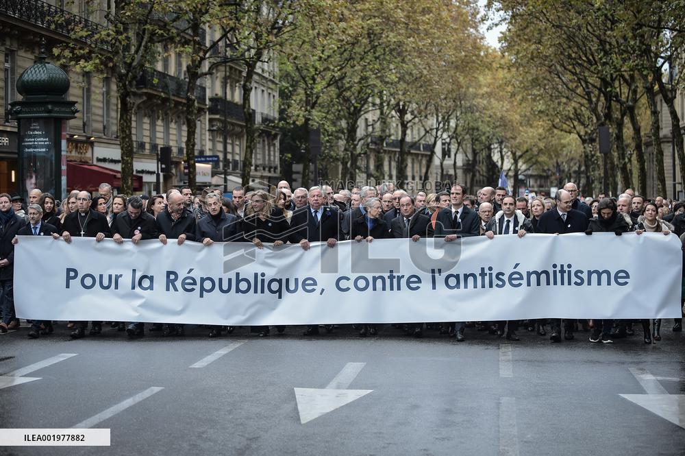 March against anti-Semitism in Paris