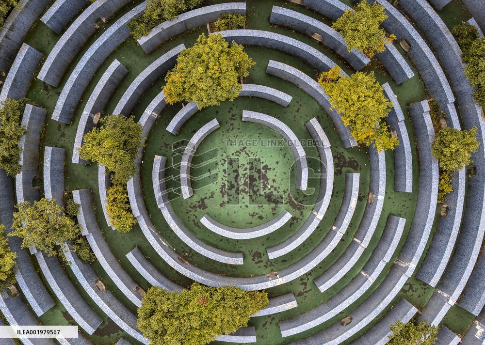 A Huge Circular Maze at Guanshanhu Park in Guiyang