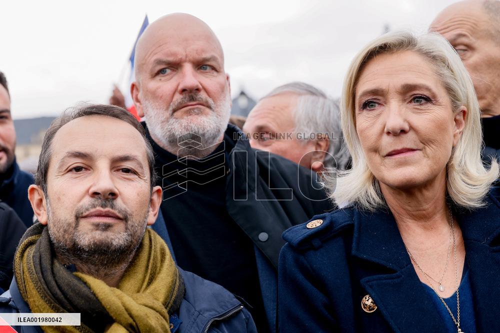 Far-Right RN Party Joins The March Against Antisemitism - Paris