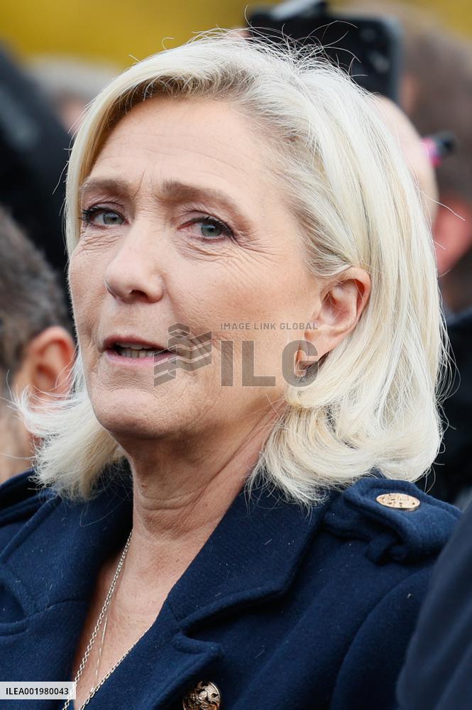 Far-Right RN Party Joins The March Against Antisemitism - Paris