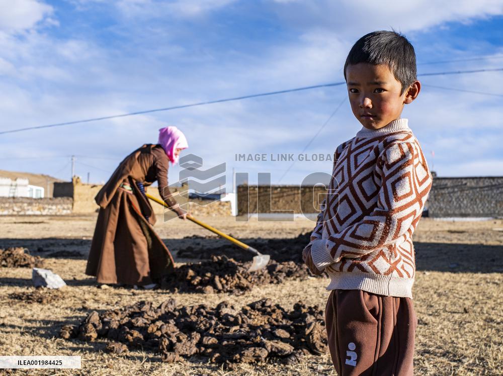 (InTibet)CHINA-XIZANG-DAMXUNG-WINTER PASTURE-HERDER-LIFE (CN)