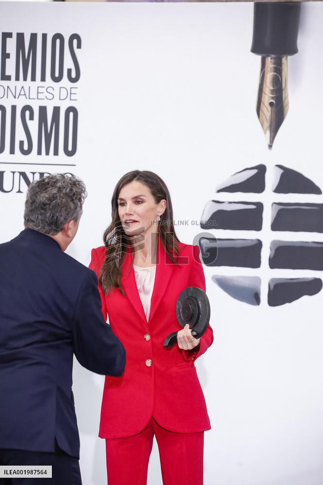 Queen Letizia at the 21st edition of International Journalism Awards of El Mundo - Madrid
