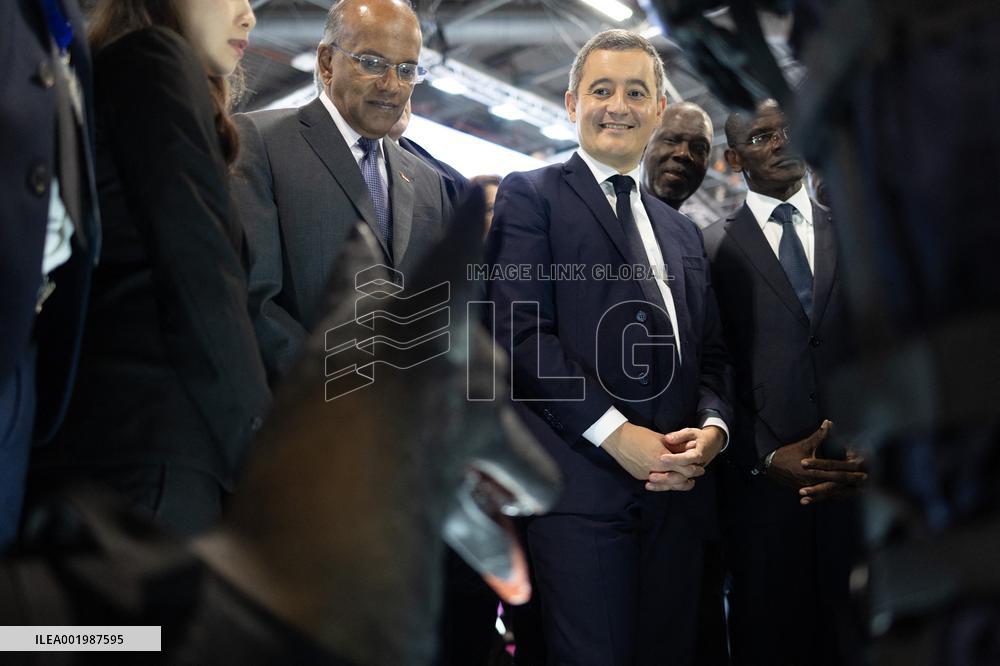 Gerald Darmanin visits Milipol - Paris