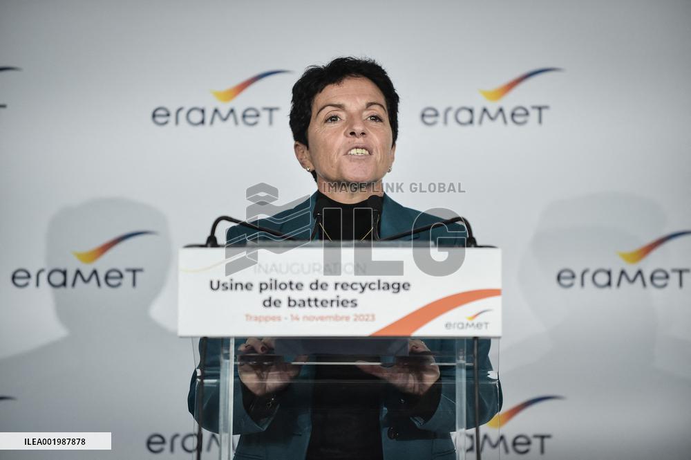 Inauguration Of Eramet Group Battery Recycling Plant - Trappes