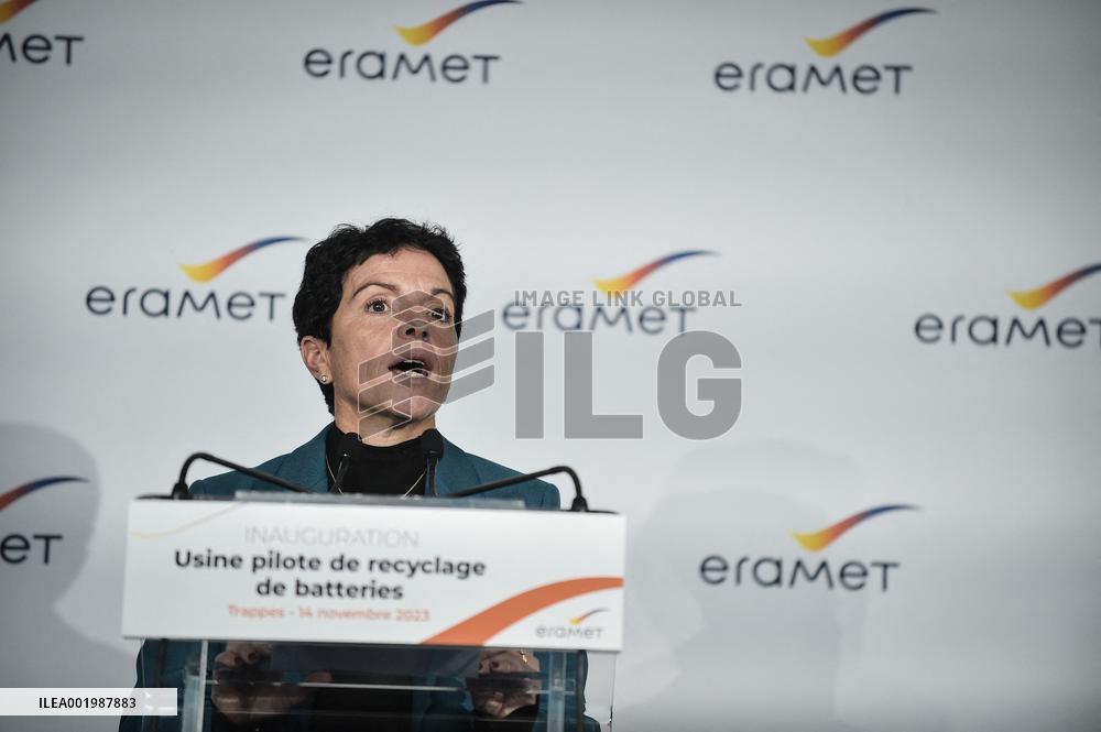 Inauguration Of Eramet Group Battery Recycling Plant - Trappes