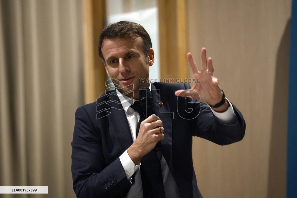 President Macron Visits Housing Facility For Autistic Adults - Aubervilliers