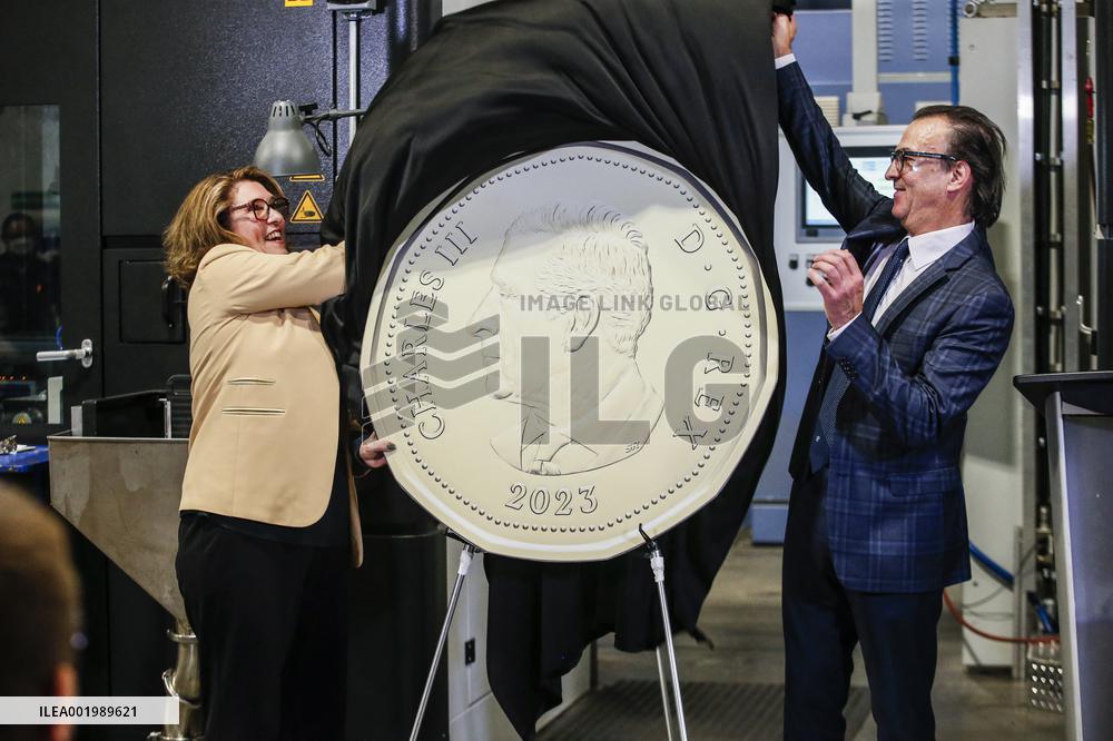 King Charles III Coin Unveiled In Canada - Winnipeg