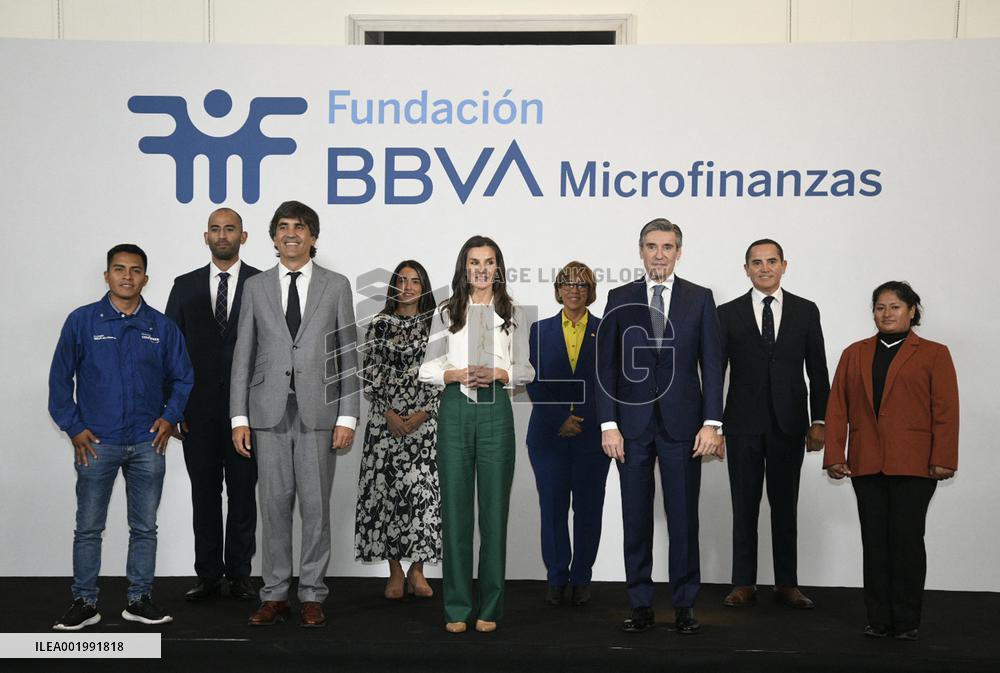Queen Letizia At The Event Organized By BBVA Microfinance