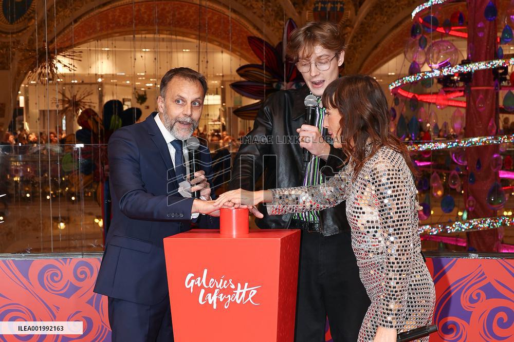 Galeries Lafayette Christmas decorations inauguration