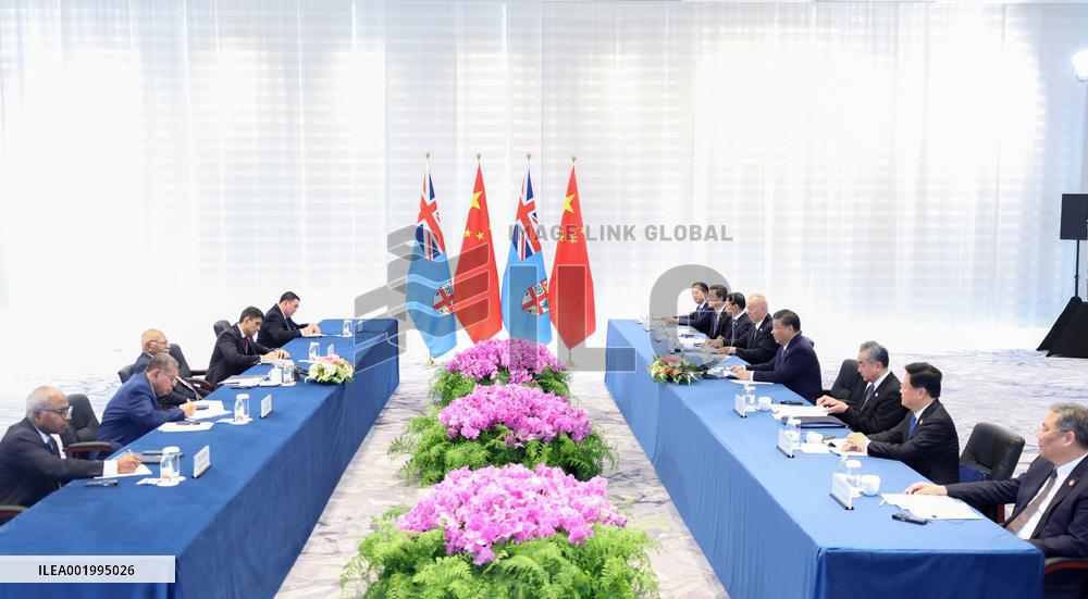 U.S.-SAN FRANCISCO-XI JINPING-FIJIAN PM-MEETING