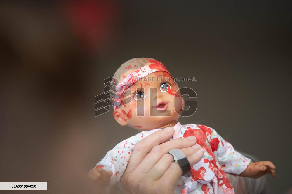 Ceasefire Protest Inside The Senate Building - Washington