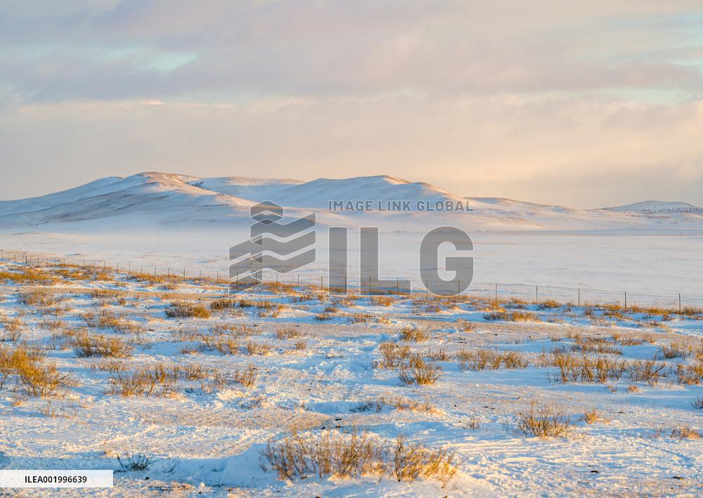 CHINA-INNER MONGOLIA-WEST UJIMQIN-SNOW SCENERY (CN)