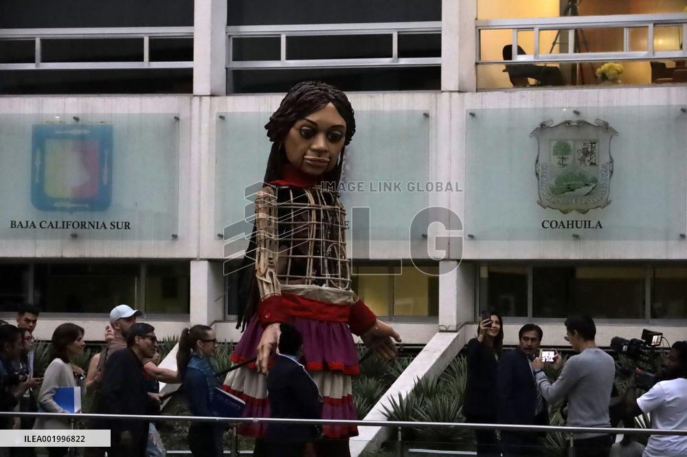 Amal A Giant Puppet Visits The Senate Of Mexico