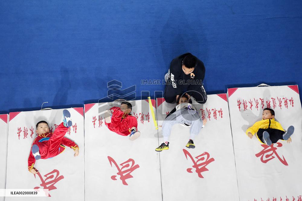 Children Practice Martial Arts