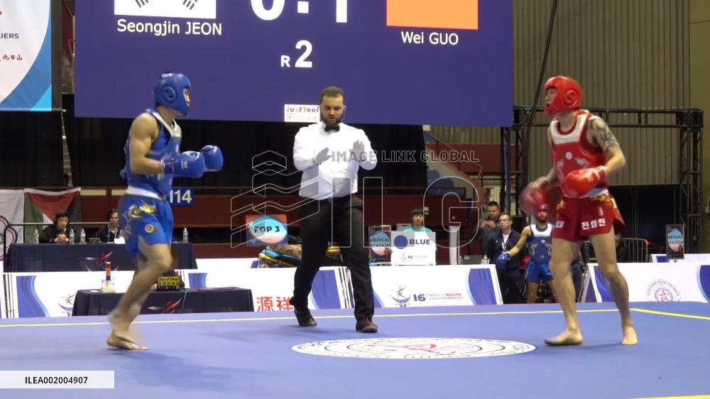 Five Chinese Sanda athletes qualified for semifinals at 16th World Wushu Championships