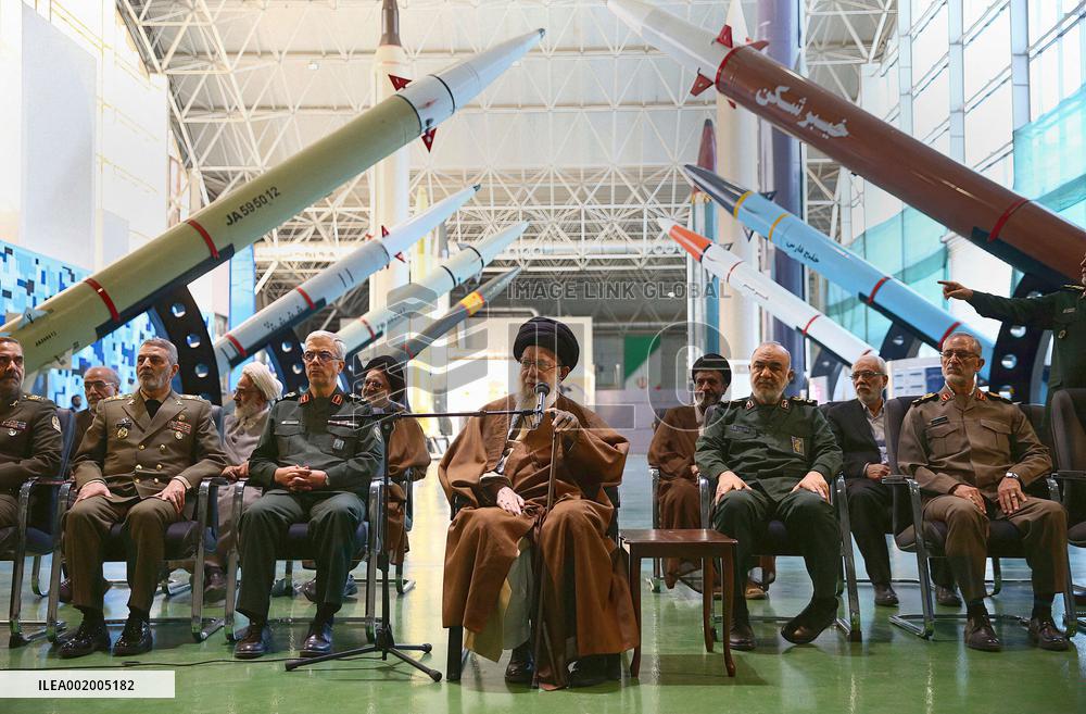Ayatollah Ali Khamenei visit the IRGC aerospace achievement exhibition
