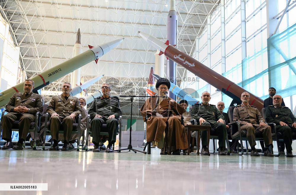Ayatollah Ali Khamenei visit the IRGC aerospace achievement exhibition