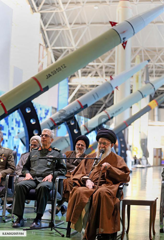 Ayatollah Ali Khamenei visit the IRGC aerospace achievement exhibition