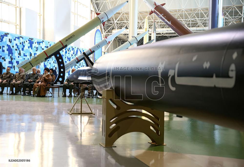 Ayatollah Ali Khamenei visit the IRGC aerospace achievement exhibition