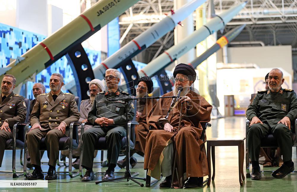 Ayatollah Ali Khamenei visit the IRGC aerospace achievement exhibition