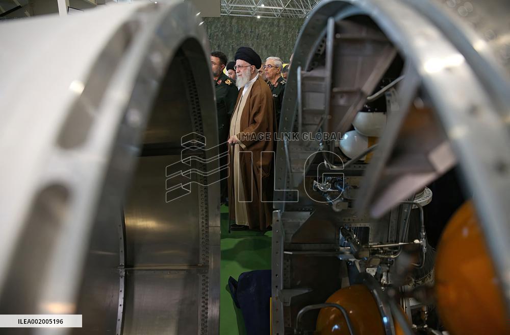 Ayatollah Ali Khamenei visit the IRGC aerospace achievement exhibition