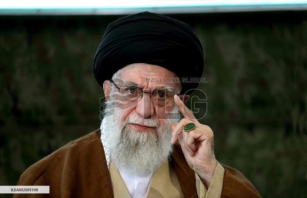 Ayatollah Ali Khamenei visit the IRGC aerospace achievement exhibition