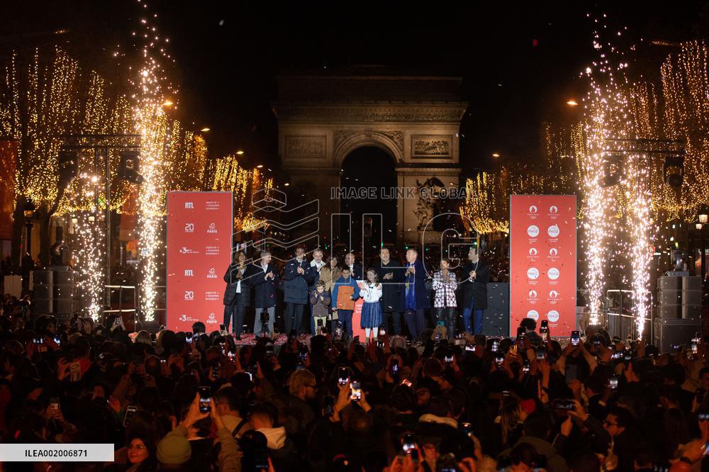 Christmas Lights Launch Champs Elysees 2023