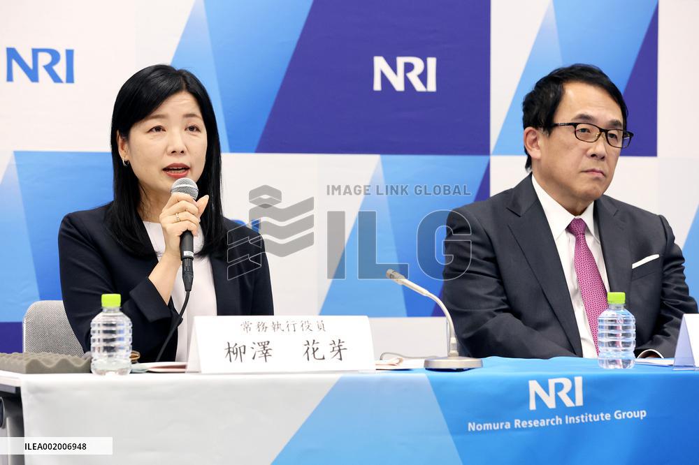Nomura Research Institute, Ltd. president change press conference