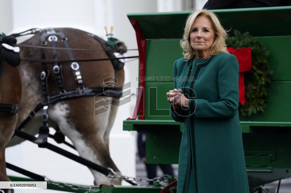 Jill Biden receives the Christmas Tree - Washington