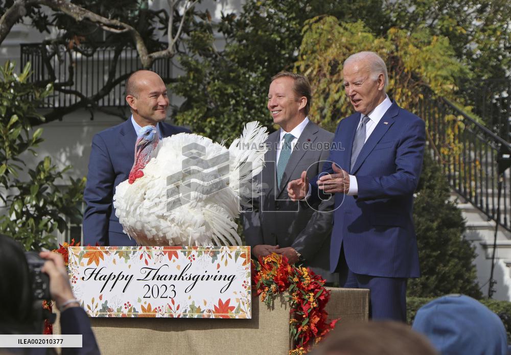 U.S. Pres. Biden pardons turkey