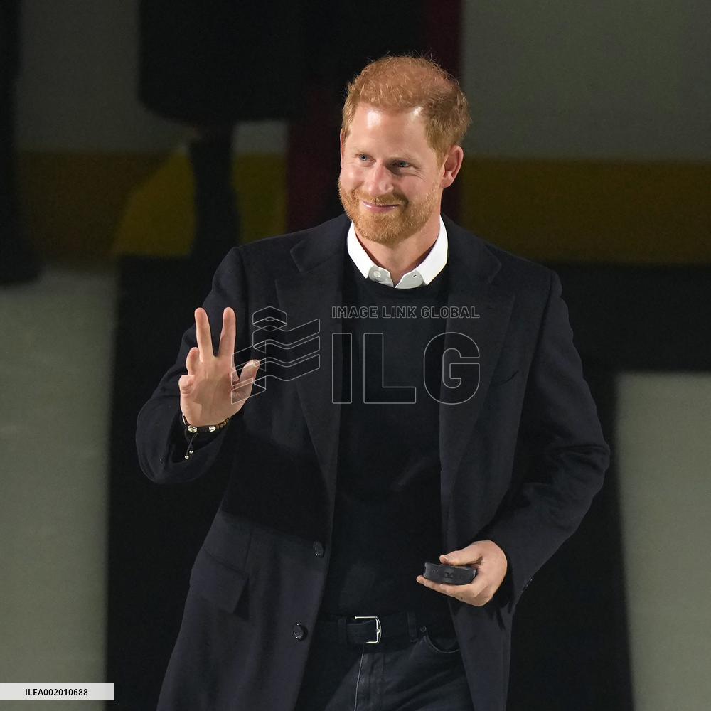 Prince Harry Drops The Puck At NHL Game - Vancouver