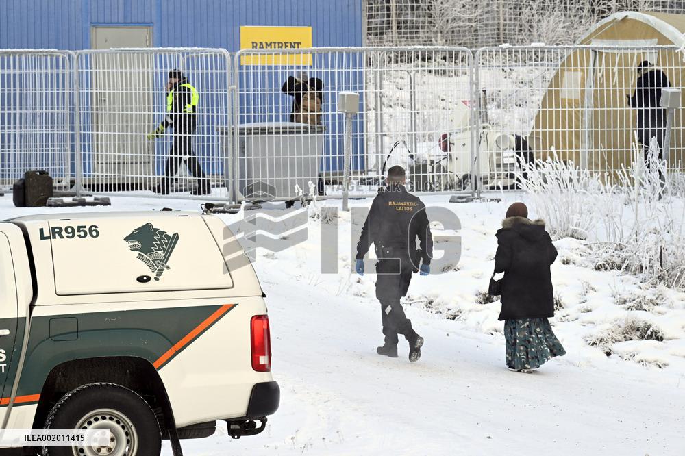 Finland - Russia - Salla border station - migrants