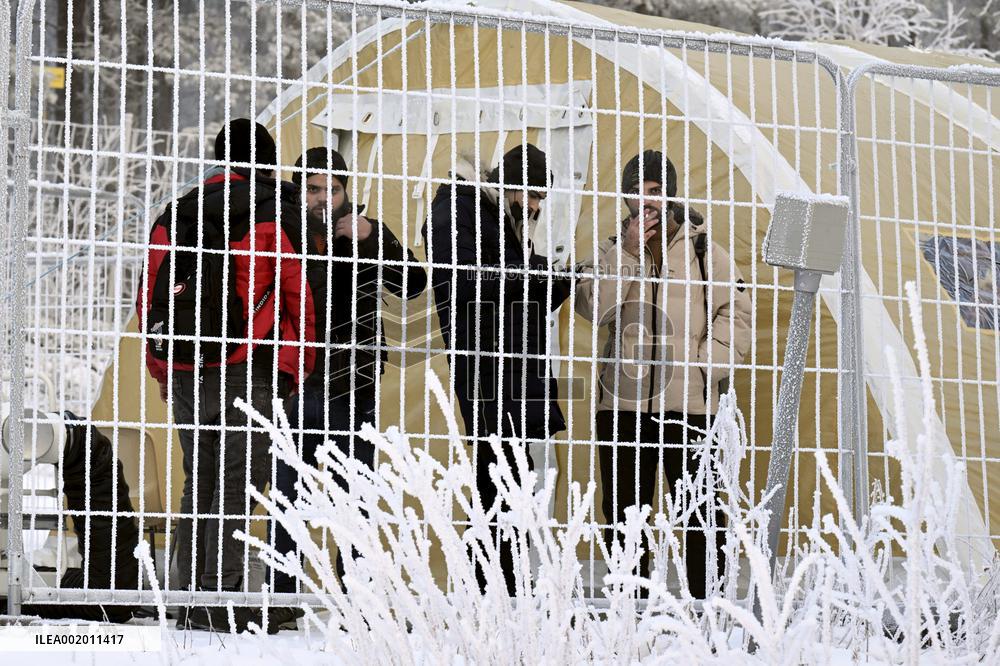 Finland - Russia - Salla border station - migrants