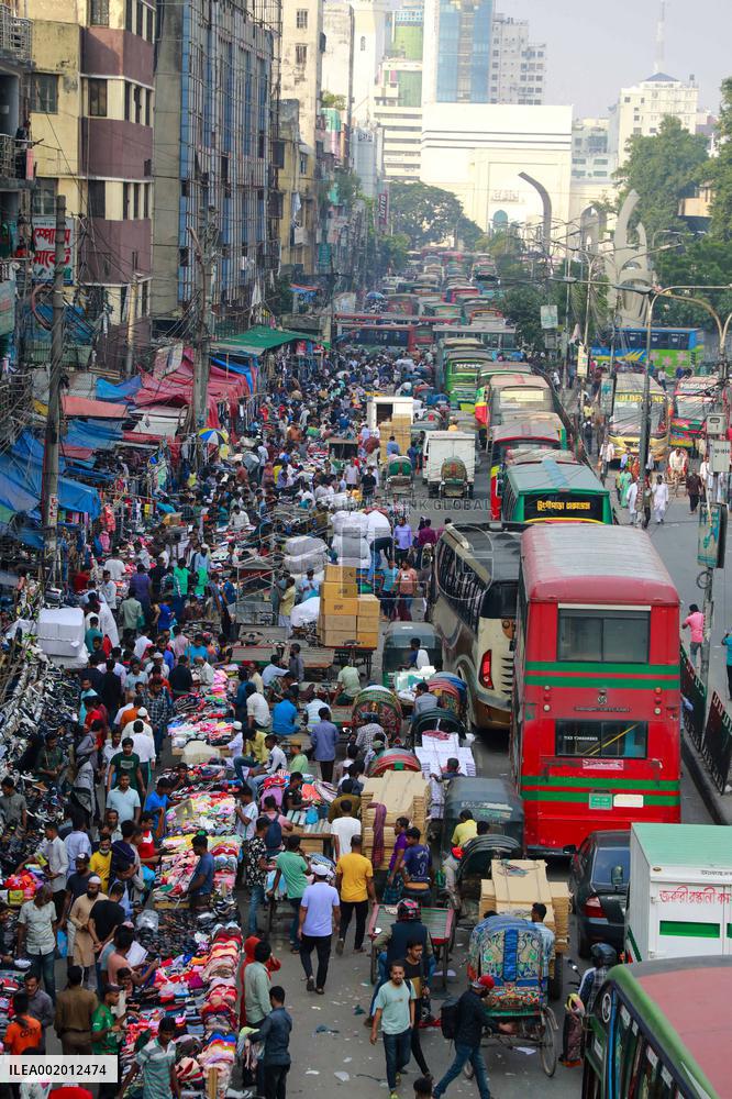 Traffic Jam In Dhaka City