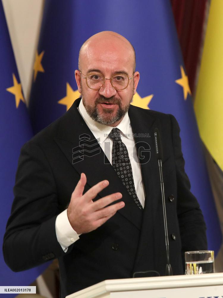 Briefing by Volodymyr Zelenskyy, Maia Sandu and Charles Michel