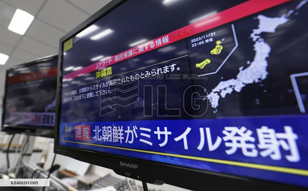 N. Korea fires missile