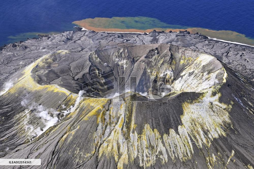 Volcanic island Nishinoshima in Japan