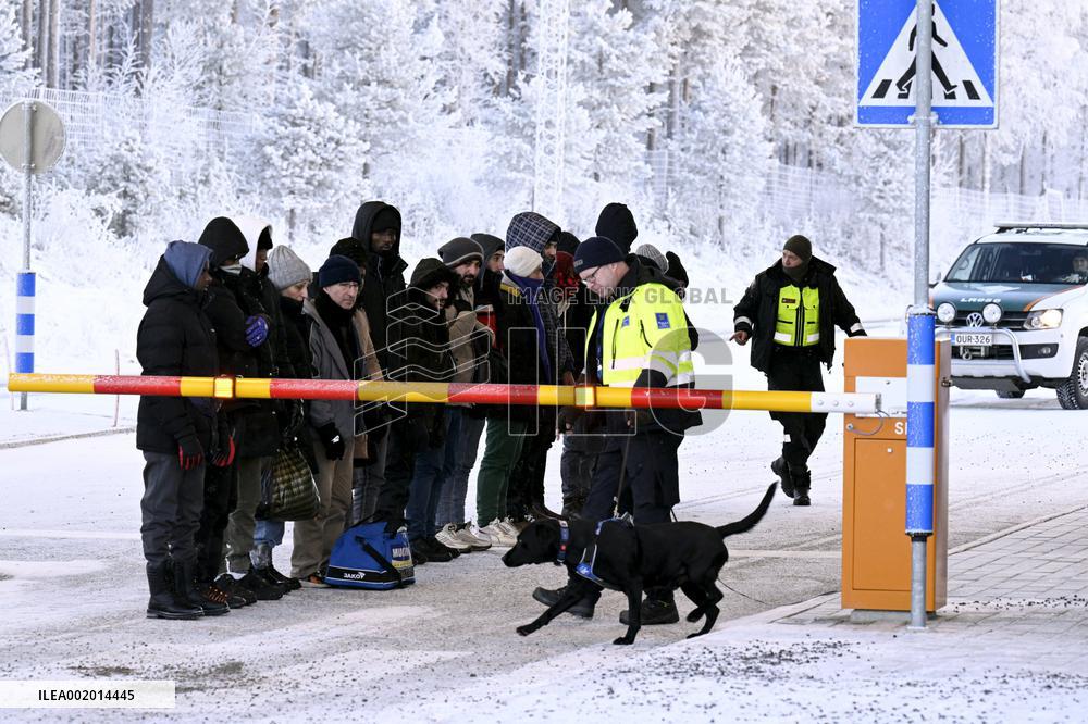 Finland - Russia - Salla border station - migrants