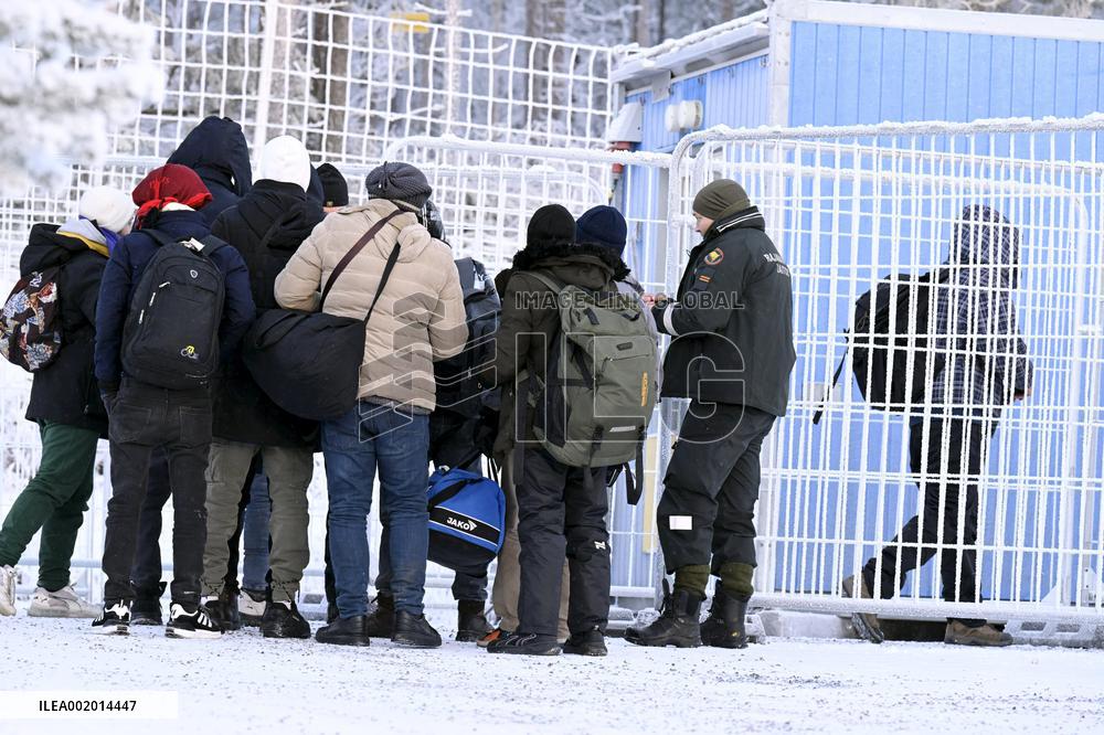 Finland - Russia - Salla border station - migrants