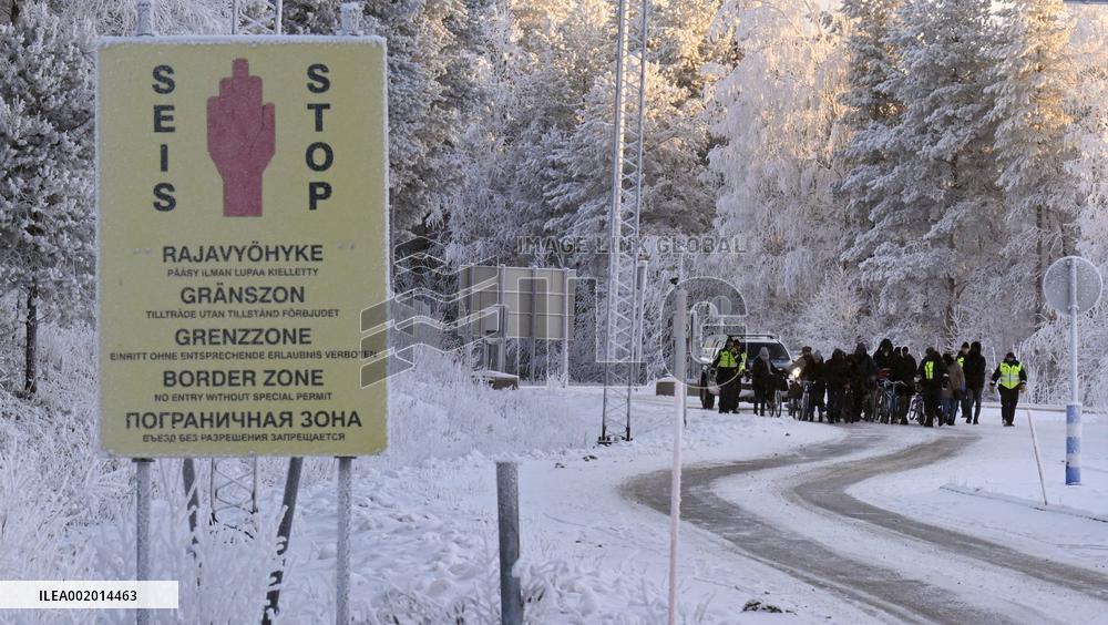 Finland - Russia - Salla border station - migrants