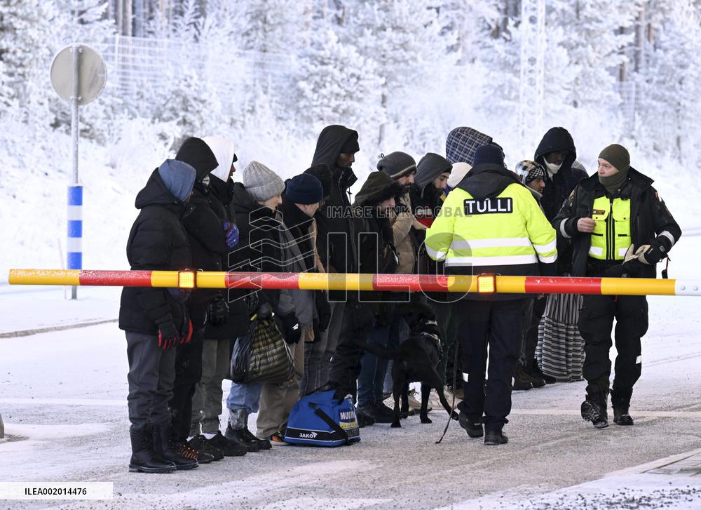 Finland - Russia - Salla border station - migrants