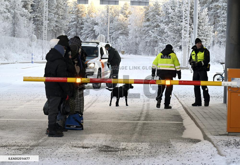 Finland - Russia - Salla border station - migrants