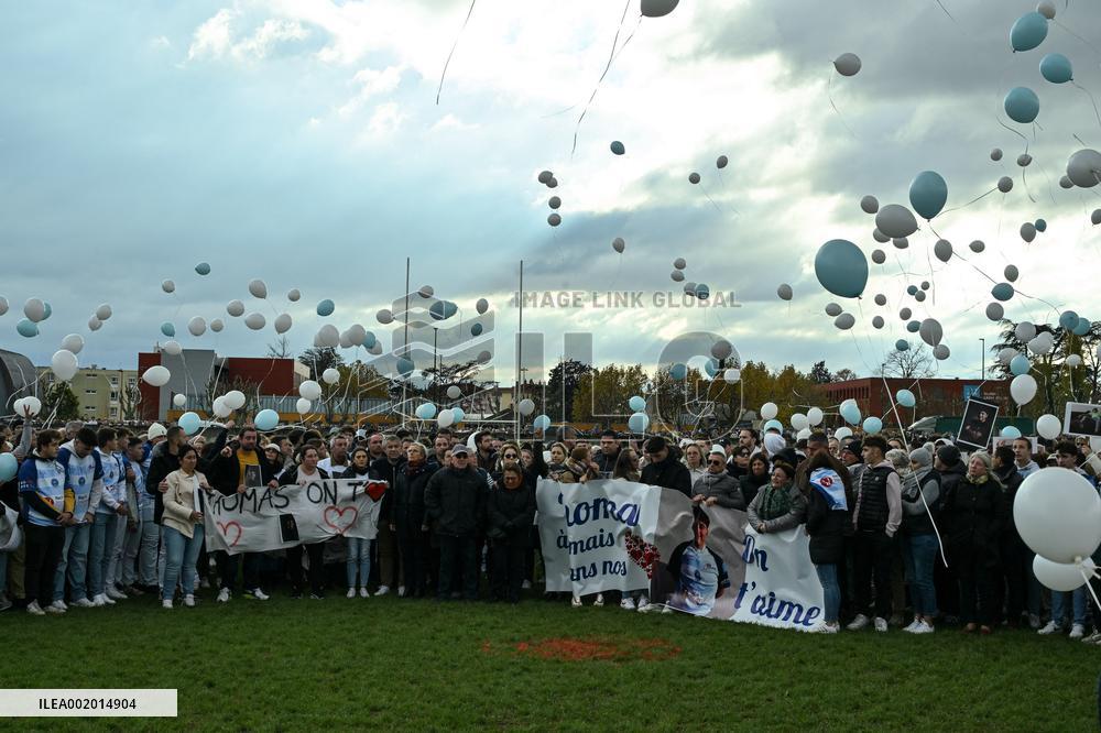 White March For Thomas In Romans-sur-Isere