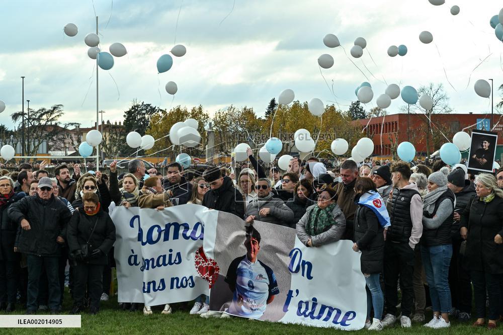 White March For Thomas In Romans-sur-Isere