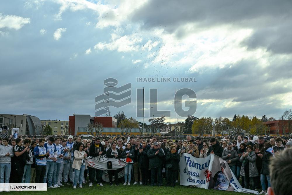 White March For Thomas In Romans-sur-Isere