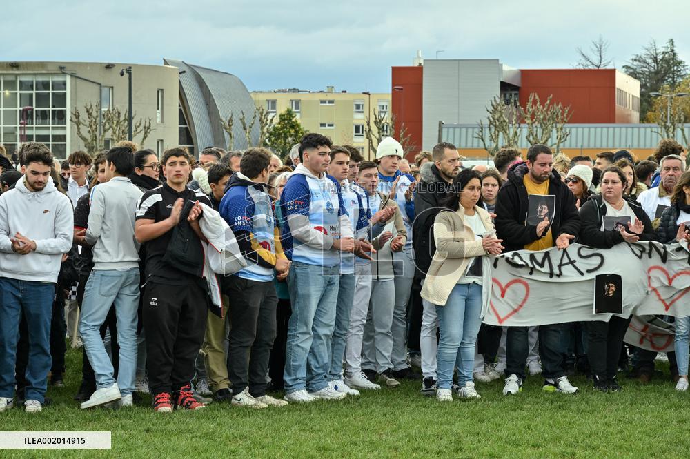 White March For Thomas In Romans-sur-Isere